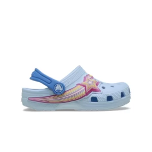 Giày Clog Trẻ Em Crocs Toddler Classic Star Lights - Blue Frost